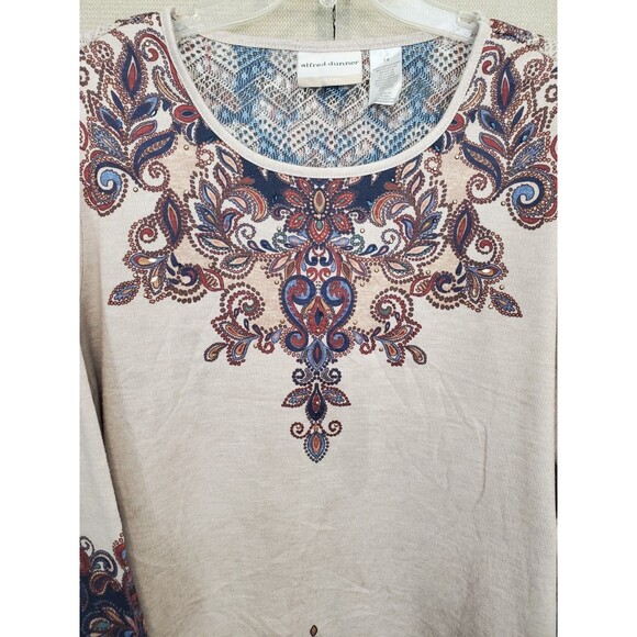 Alfred Dunner Woman Studded Paisley Lace Back Knit Tunic Size 1X - Picture 4 of 7